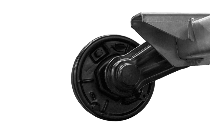 Essieu freiné KNOTT VGB13-M pour remorque/porte-voitures 1350 kg, 1300 mm, 1770 mm, 5x112