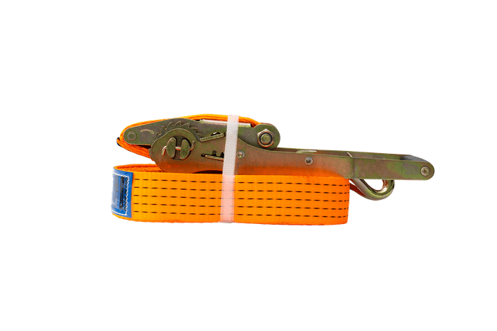 Courroie de transport orange UNITRAILER ERGO 12 m/50 mm/5 t avec tendeur