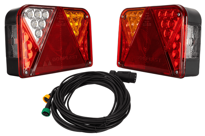 Feux arrière LED DOBPLAST DPT35 + faisceau MANTES 7m, 7 broches