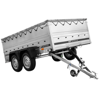 Remorque à deux essieux 264x150 UNITRAILER GARDEN 265/2 KIPP avec ridelles BIS, châssis H-0 et bâche grise