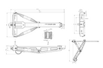 Stabilisateur d'angle extensible KNOTT 6X1197.007 pour remorque 1100 kg, 498 mm