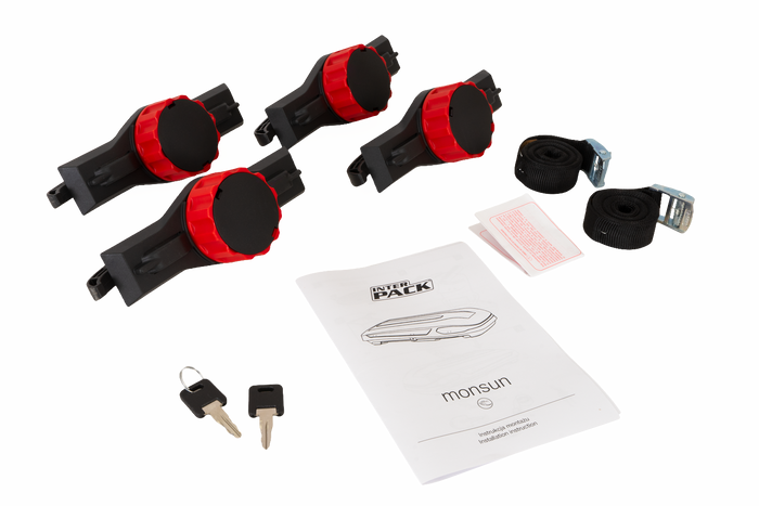 Coffre de toit, box Inter Pack Monsun M, noir mat