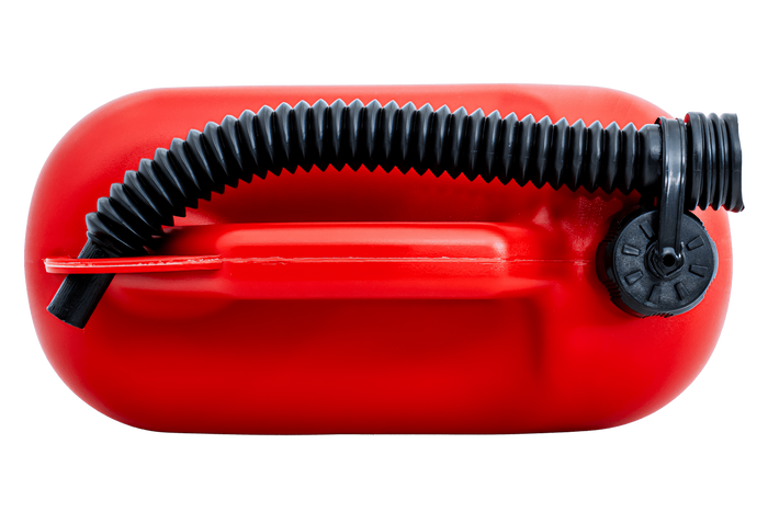 Bidon plastique HERMON 10L avec entonnoir, rouge