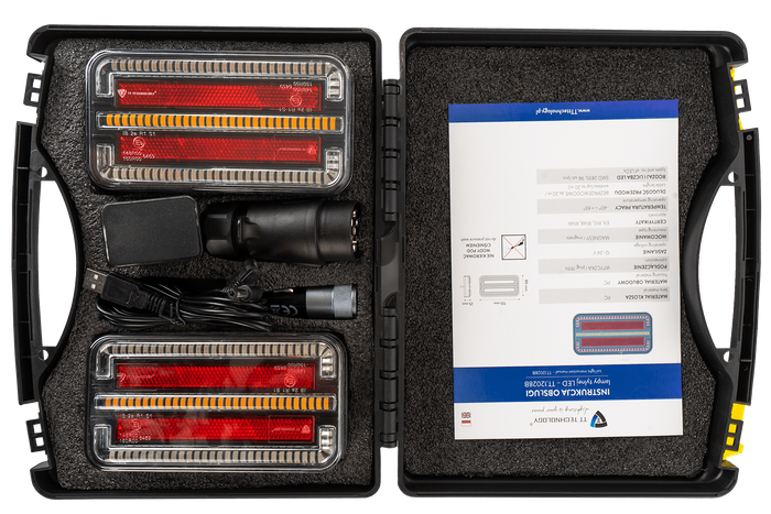 Feux arrière LED TT Technology TT.12028B, 3 fonctions gauche + droit, sans fil, magnétique