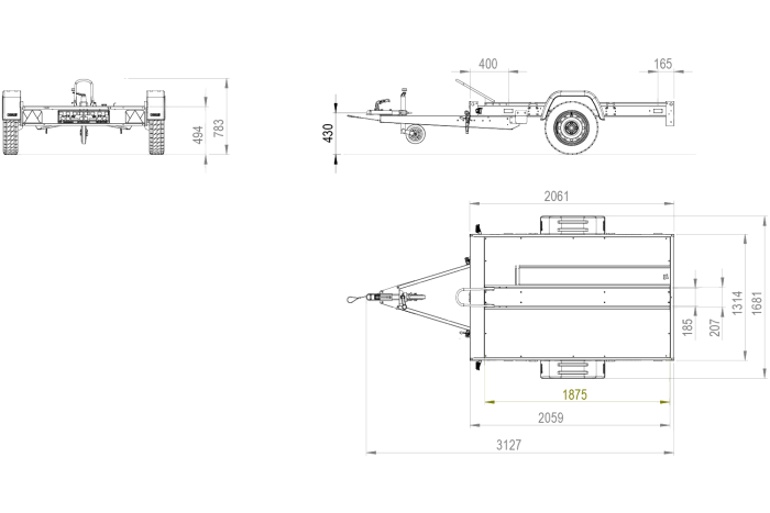 Remorque moto UNITRAIER MOTO 1 avec ressorts