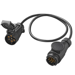 Câble adaptateur ProPlus pour prise d'attelage de remorque 13/7 broches 80 cm