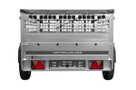 Remorque porte-voitures 200x125 UNITRAILER GARDEN 201 KIPP avec côtés en filet, châssis H-0 et bâche grise