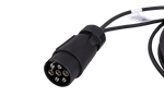 Faisceau électrique pour remorque MANTES 4 m, fiche 7 broches, connecteurs 6,3