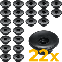 Rouleaux latéraux TULPLAST pour remorque, pour la fixation de bâches, filets et toiles, lot de 22 pièces