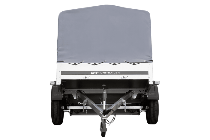 Remorque à un essieu sur ressorts 200x125 UNITRAILER GARDEN 201/R KIPP avec châssis H-800 et bâche grise