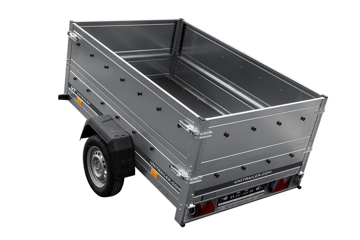 Remorque légère 200x125 UNITRAILER GARDEN 201 KIPP avec ridelles supplémentaires