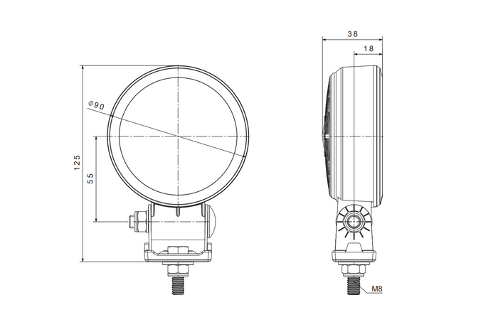 Réflecteur pour lampe de travail LED FRISTOM FT-364 SLIM 6xLED 1500 lm