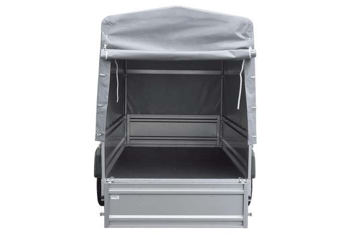 Remorque légère 230x125 UNITRAILER FORCE 230 KIPP avec châssis H-1100 et bâche grise