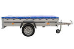Remorque légère 230x125 UNITRAILER GARDEN 230 KIPP avec châssis H-0 et bâche bleue