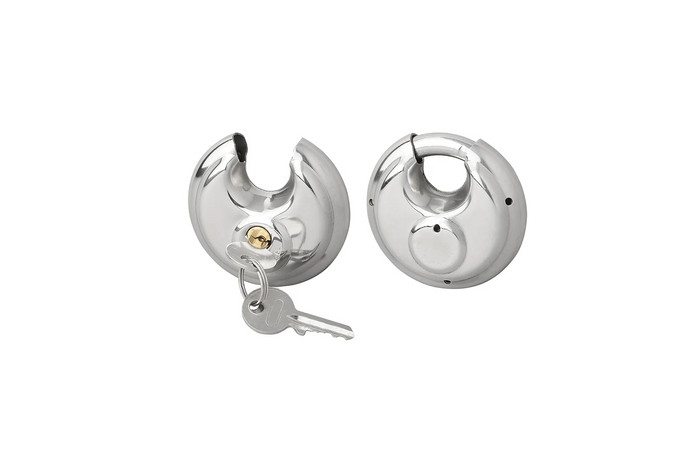 Lot de deux cadenas ronds ProPlus 341319S, cadenas à disque, 70 mm