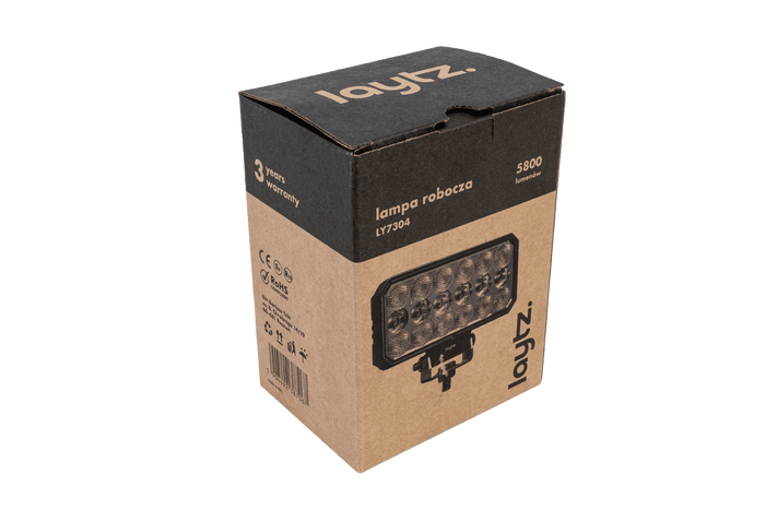 Lampe de travail, réflecteur rectangulaire LED LAYTZ LY7304, 66 LED, 5800 lm