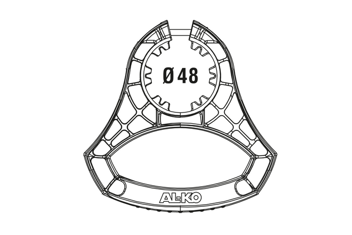 Poignée de manœuvre AL-KO 1931978 pour roue jockey de 48 mm