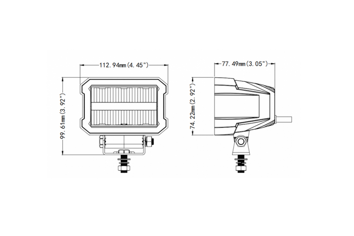 Lampe de travail, réflecteur  LED TruckLED sans cadre L3422, 12xLED, 2200lm