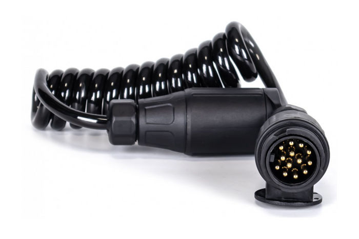 Câble électrique spiralé KAMAR E1384-A 1,5 m, prise/fiche 12 V 13 broches