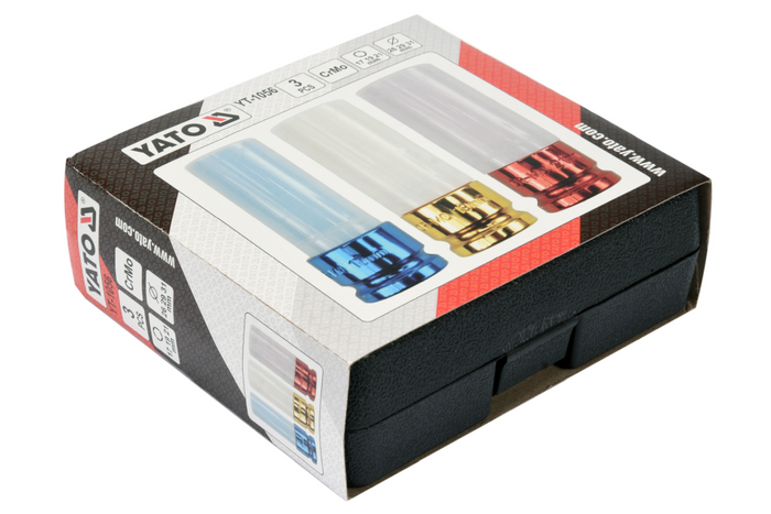 Douilles à chocpour jantes en aluminium YATO YT-1056 17-21 mm, 3 pièces.