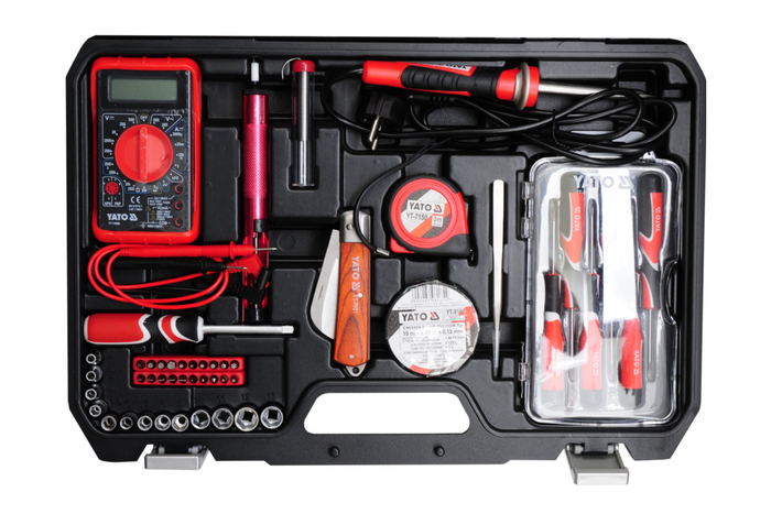 Kit, coffret d'outils d'électricien YATO YT-39009 de 68 pièces