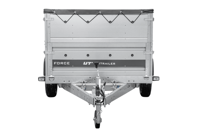 Remorque légère 264x125 UNITRAILER FORCE 264 KIPP avec ridelles BIS, châssis H-0 et bâche grise