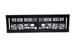 Cadre de plaque d'immatriculation avec éclairage LED WAŚ W253 2100, câble 12/24 V, 2 m