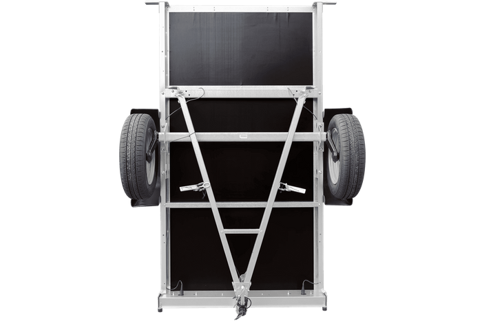 Remorque porte-voitures 200x106 UNITRAILER GARDEN 200 KIPP avec châssis H-800 et bâche grise