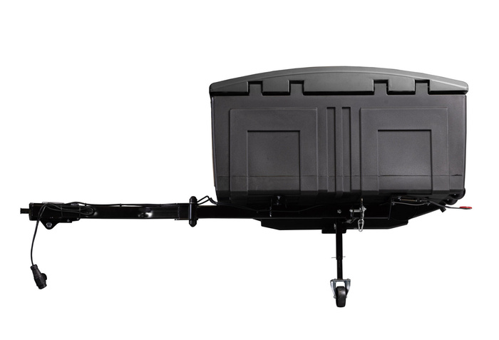 Towbox V3 Camper noir - coffre à bagages monté sur boule d&#39;attelage