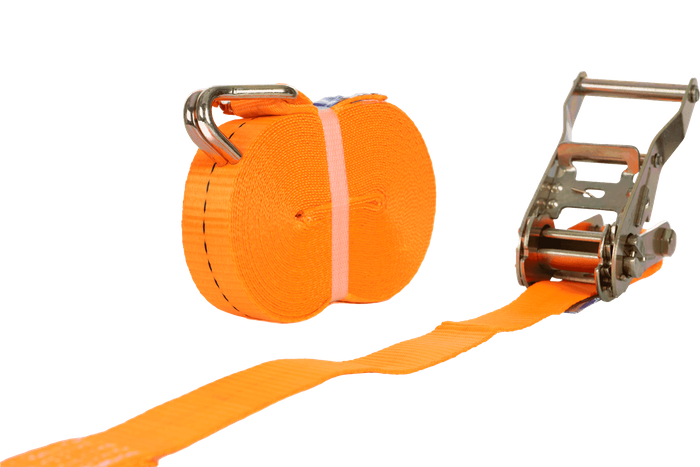 Courroie de transport orange UNITRAIER 10 m/25 mm/1 t avec tendeur
