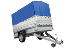Remorque 230x125 UNITRAILER FORCE 230 KIPP avec ridelles BIS, châssis H-800 et bâche bleue