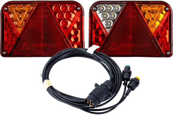 Feux arrière LED DOBPLAST DPT35 + faisceau MANTES 4 m 7 broches