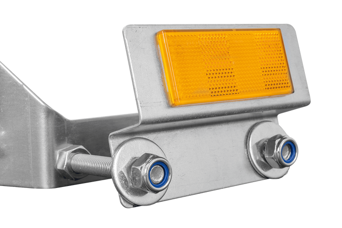 Support de roue de secours pour remorque de jardin UNITRAIER KIPP avec réflecteur