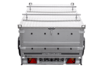 Remorque à un essieu sur ressorts 230x125 UNITRAILER GARDEN 230/R KIPP avec ridelles supplémentaires et capot en aluminium