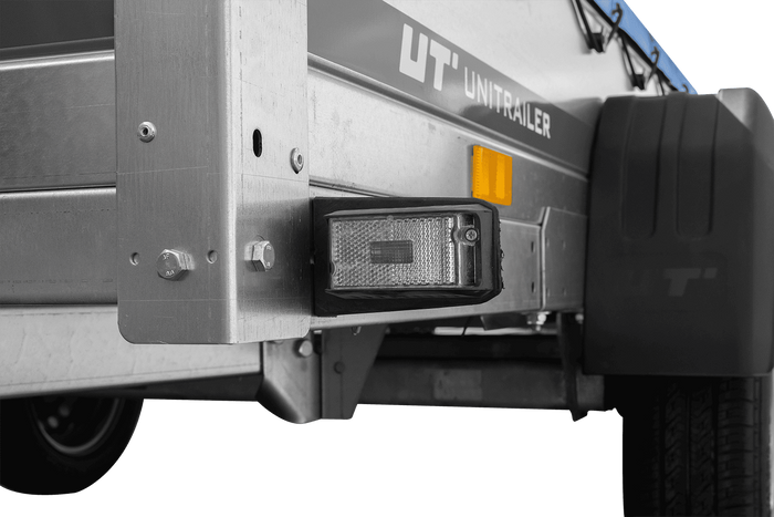 UNITRAILER 264/2 KIPP AVEC ROUE JOCKEY, TIGES DE SUPPORT ET BÂCHE PLATE BLEUE 