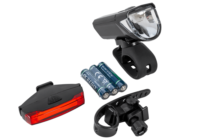 Ensemble d'éclairage de vélo à piles PROFEX 92618 Super Vision (avant et arrière)