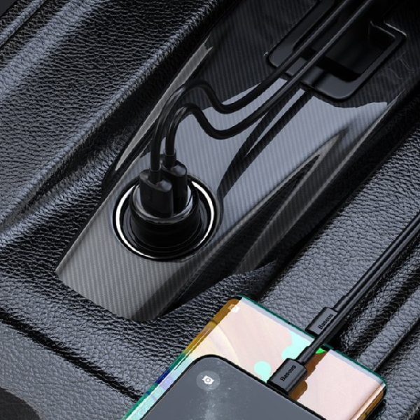 Émetteur FM BASEUS T type S-16 Bluetooth 5.0 MP3 + chargeur de voiture 2 ports USB