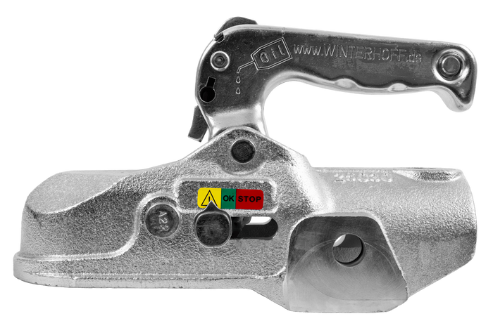 Attelage à boule WINTERHOFF WW 350-RB-K1414 pour remorque de 3500 kg avec timon tubulaire de 50 mm, en fonte