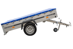 Remorque légère 230x125 UNITRAILER GARDEN 230 KIPP avec châssis H-0 et bâche bleue
