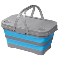 Panier de pique-nique pliable ProPlus 370315 avec couvercle et fonction table, 20 L