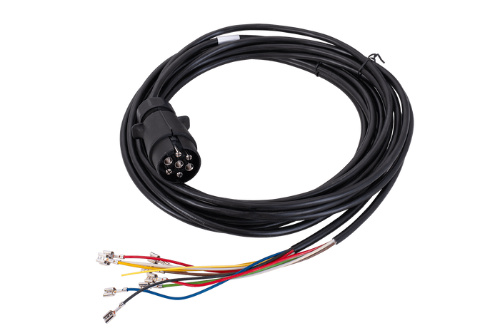 Faisceau électrique pour remorque MANTES 4 m, prise 7 broches, connecteurs 6,3