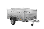 Remorque à un essieu 230x125 UNITRAILER GARDEN 230 KIPP avec côtés BIS et bâche en aluminium