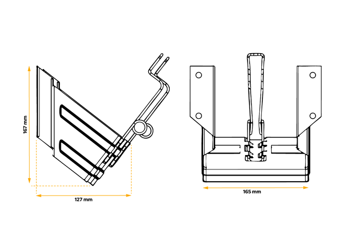 Support de montage LOKHEN pour cale de roue G46, galvanisé