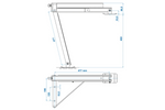 Support d'angle extensible ProPlus 361510, côté avant droit/arrière gauche de la remorque, capacité de charge 600 kg, hauteur 460 mm
