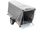 Remorque à un essieu 230x125 UNITRAILER GARDEN 230 KIPP avec châssis H-1100 et bâche grise