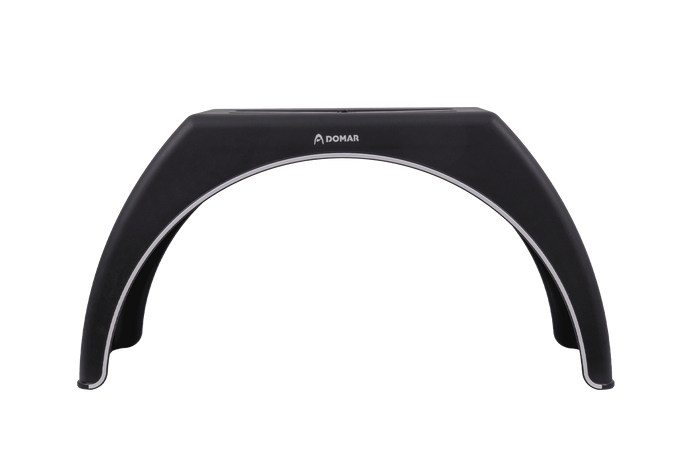 Garde-boue de remorque 15-17,5" DOMAR DK3114, passage de roue plat 950/300 mm avec garniture blanche