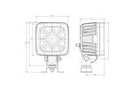 Réflecteur pour lampe de travail LED WAŚ W144/70 1206 12xLED 4000lm
