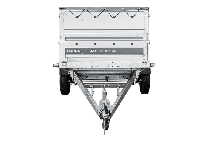Remorque à un essieu sur ressorts 264x125 UNITRAILER FORCE 264/R KIPP avec côtés BIS, châssis H-0 et bâche grise