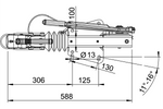 Dispositif de dépassement AL-KO 90S/3 avec attelage AK161 pour remorque de 1000 kg avec timon en V
