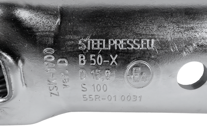 Attelage à boule STEELPRESS ZSK-1700D+Z2 pour remorque de 1700 kg avec timon tubulaire de 35 à 50 mm